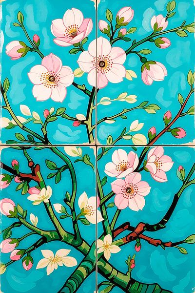 van gogh tiles blossom par Karin van Bylevelt