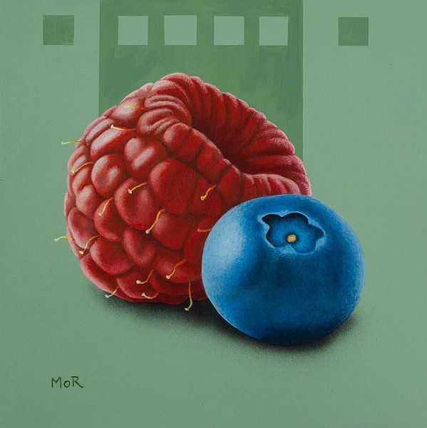 Blueberry and raspberry by Dietrich Moravec