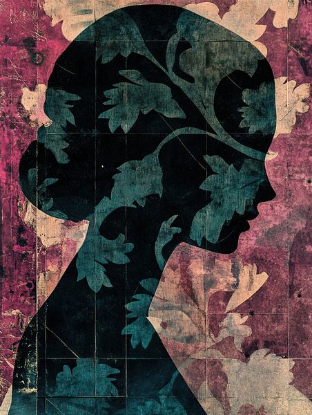 Femme Fleurs | Silhouette de fleur par Caprices d'Art