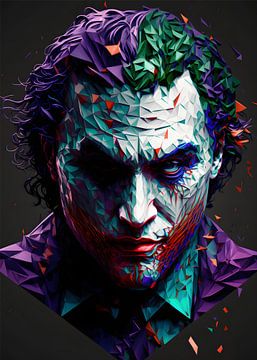 Joker Laagpolig van WpapArtist WPAP Artist