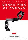 My F1 MONACO Race Track Minimal Poster van Chungkong Art thumbnail