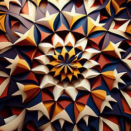Origami caleidoscoop van Vythryd Arts