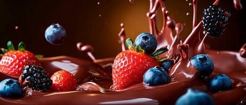 Fruitexplosie in chocolade - heerlijk