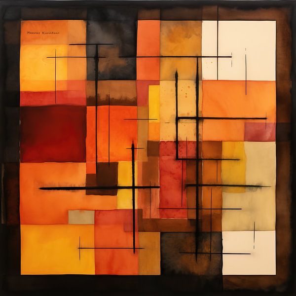 Basic Abstract 14795 van Abstract Schilderij