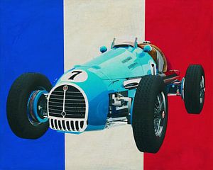 Gordini T16 Grand Prix 1952 mit französischer Flagge