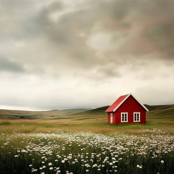 Red House Meadow by Poster Art Shop