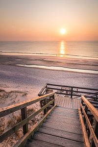 Treppe zum Strand  in Kampen, Sylt von Christian Müringer