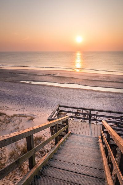 Trap naar het strand in Kampen, Sylt van Christian Müringer