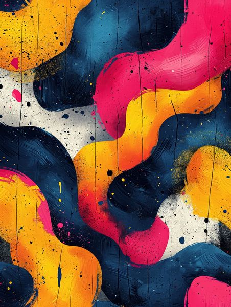 Waves of Colour Abstract Expression by Eva Lee