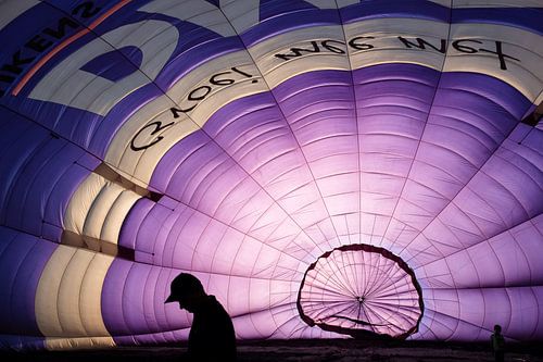 Dans une montgolfière