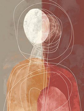 Geschichtetes Selbst in Linien und Stille