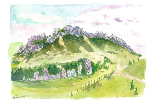 Kampenwand Vue sur les Alpes bavaroises Sommet du Chiemgau