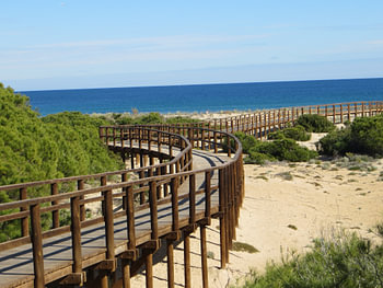 Vergezicht natuurstrand Carabassi Spanje