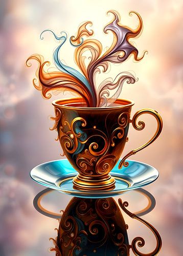 koffie of cappuccino dynamiek Art