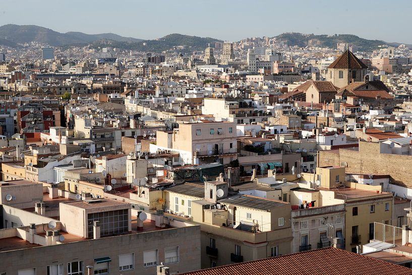 Stadsgezicht Barcelona van Maren Oude Essink