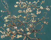 Mandelblüte von Vincent van Gogh (Teal) von Masters Revisited Miniaturansicht