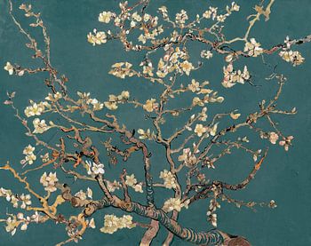 Almond blossom by Vincent van Gogh (Teal)