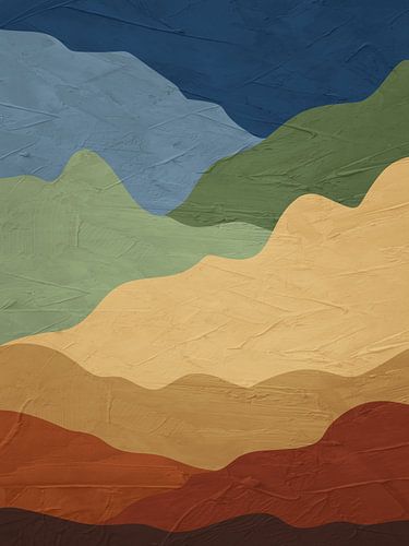 Colourful geometric organic abstract art