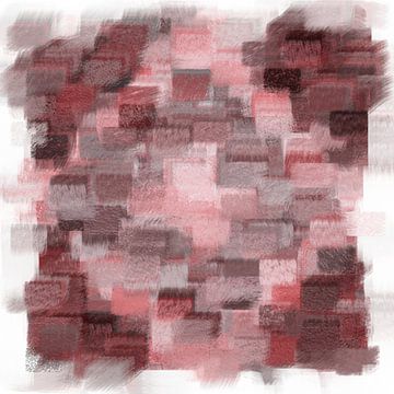 Abstract in rood roze tinten van Maurice Dawson