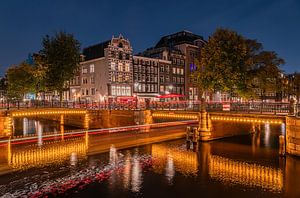 Abendliche Rundfahrt auf der Prinsengracht in Amsterdam