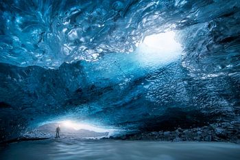 Glacier cave in iceland