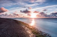 Zonsondergang over de Waddenzee van Volt thumbnail