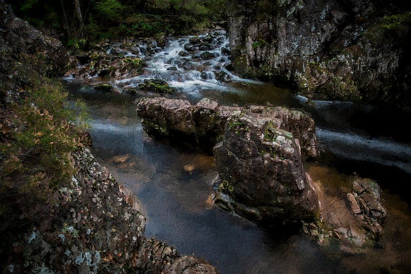 Scotland water and stones by Digitale Schilderijen
