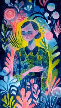 Surreales, traumhaftes Porträt mit zeitlosem künstlerischem Stil