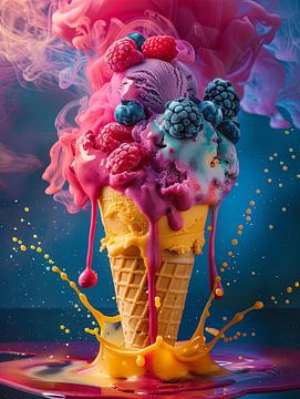 de délicieuses créations de glaces aux couleurs vives sur Egon Zitter