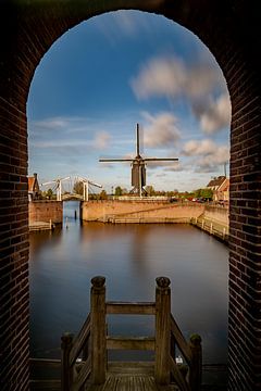 View through to the inner harbour of the fortified town of Heusden by Mark Bolijn