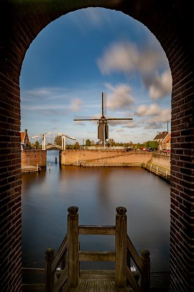 View through to the inner harbour of the fortified town of Heusden by Mark Bolijn