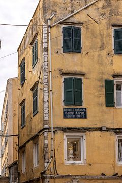 Yellow facades in Corfu town