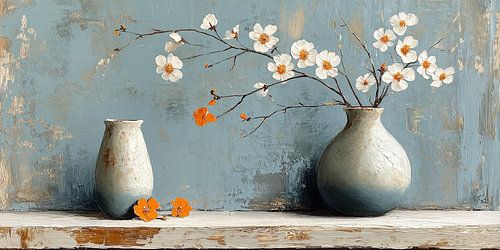 Spring Blossom in Blue Vase