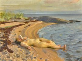 Anders Zorn - Op het strand (1910)