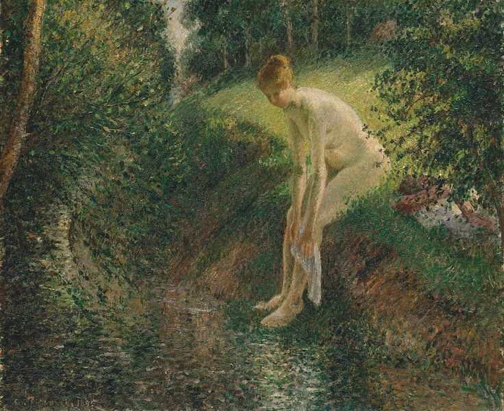 Bather in the Woods, Camille Pissarro by Masterful Masters