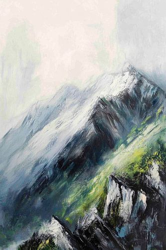 Berglandschap in de mist