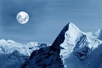 Volle maan bij de Eiger