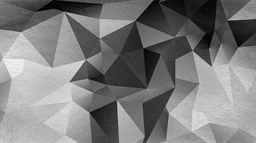 Abstracte geometrie. Driehoeken in zwart en wit. van Dina Dankers