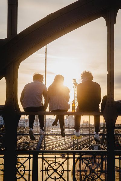 Coucher de soleil sur le Hackerbrücke par LUDWIGSTREET
