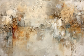 Abstrakte Malerei beige Sandtöne mit Textur von Joriali Abstrakte Kunst