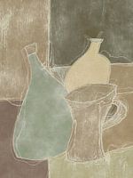 Still life in shades of brown and some greens