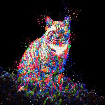 Farbe Katze (Gemälde) von Art by Jeronimo