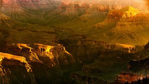 Coucher de soleil au parc national du Grand Canyon en Arizona (États-Unis) sur Dieter Walther