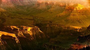 Landschap zonsondergang bij Grand Canyon National Park in Arizona USA van Dieter Walther