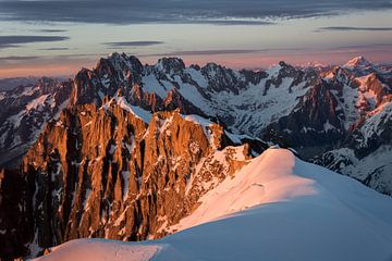 Coucher de soleil sur les Alpes