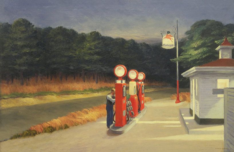 Gas - Edward Hopper by Mooie Meesters