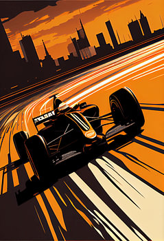 Formel 1 - Vektor Kunst Rennwagen