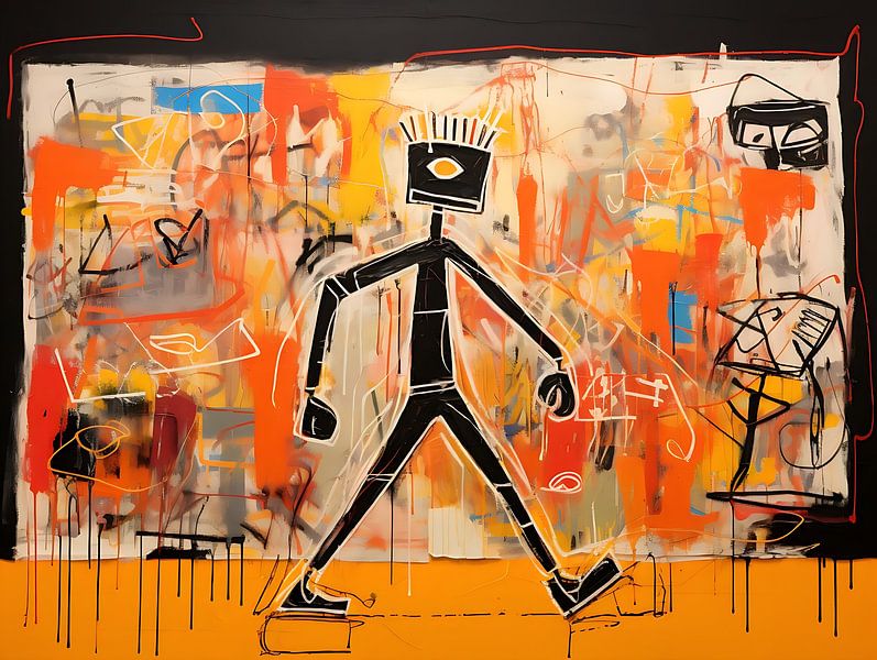 Painting by Basquiat by PixelPrestige