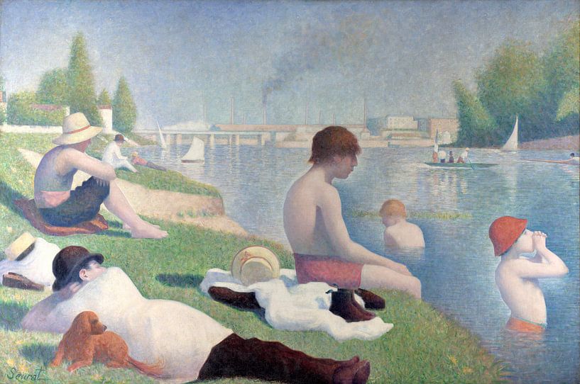 Badestelle in Asnières, Georges Seurat von Meesterlijcke Meesters