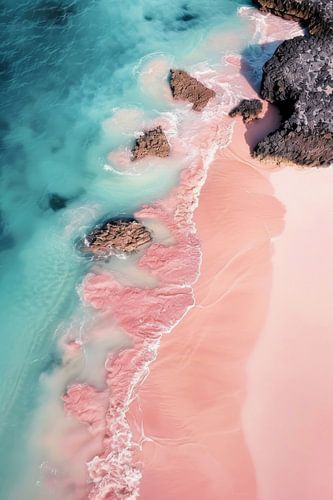Roze zandstrand